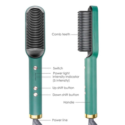Electric Hair Brush Straightener Comb for Smooth, Silky Hair