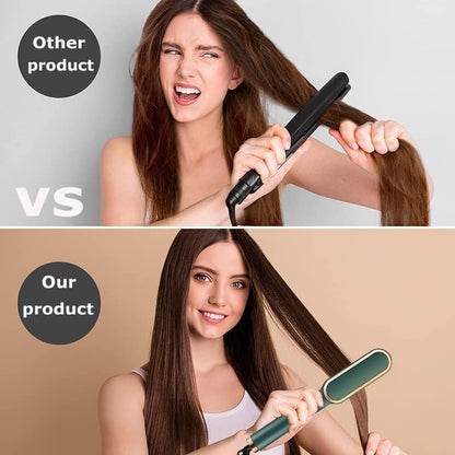 Electric Hair Brush Straightener Comb for Smooth, Silky Hair
